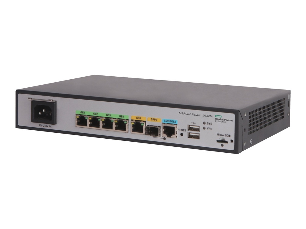 HPE MSR954 - Router 4-Port-Switch - 1GbE - an