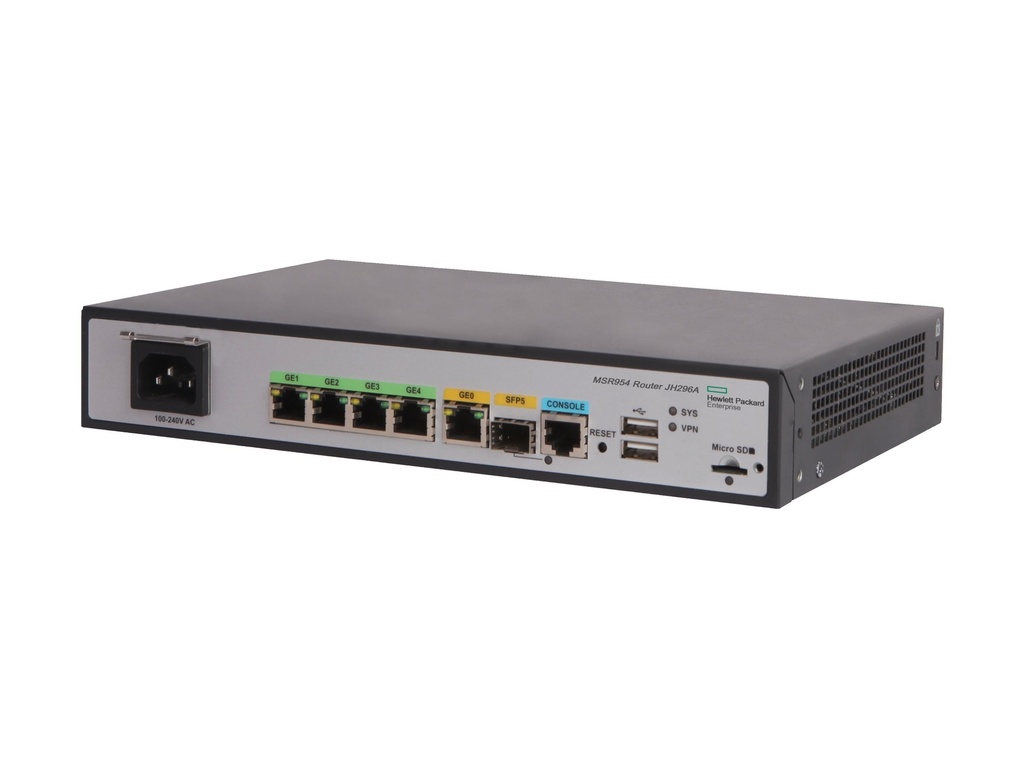 HPE MSR954 - Router 4-Port-Switch - 1GbE - an
