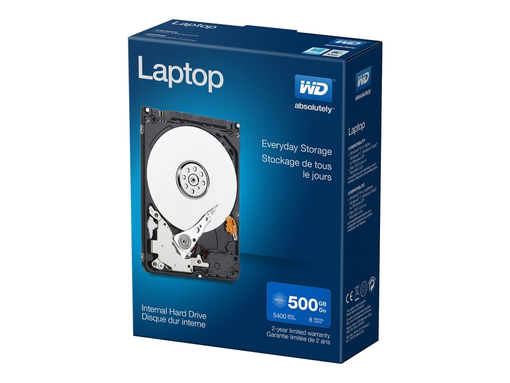 WD Laptop Mainstream WDBMYH5000ANC - Festplatte - 500 GB - intern - 2.5" (6.4 cm)