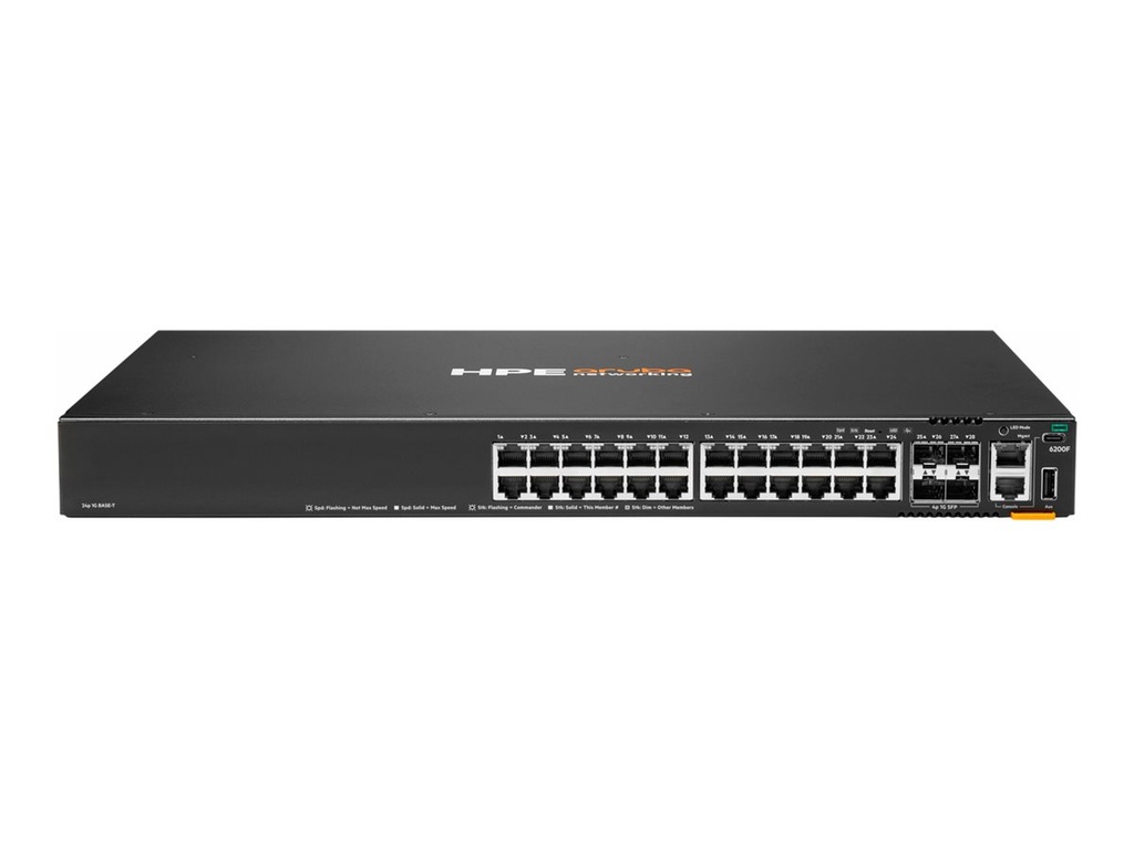 HPE Aruba Networking CX 6200F 24G 4SFP TAA Switch