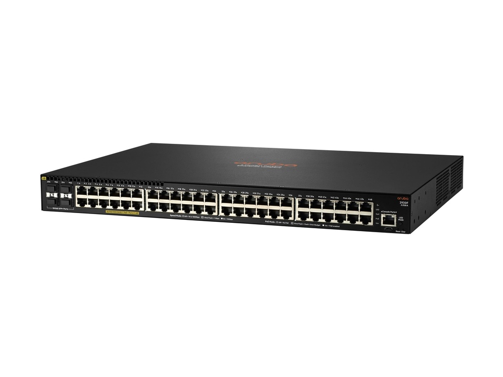 HPE Aruba 2930F 48G PoE+ 4SFP+ - Switch - L3 - managed - 48 x 10/100/1000 (PoE+)