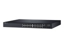Dell Networking N1524P - Switch - L2+ - managed - 24 x 10/100/1000 + 4 x 10 Gigabit SFP+ - Luftstrom von vorne nach hinten - an Rack montierbar - PoE+ (30.8 W)