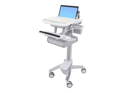 [SV43-11A0-0] Ergotron Laptop Cart, 2 Drawers - Wagen - offene Architektur - für Notebook / PC-Ausrüstung - Aluminium, verzinker Stahl, hochwertiger Kunststoff - Bildschirmgröße: bis zu 43,9 cm (bis zu 17,3")