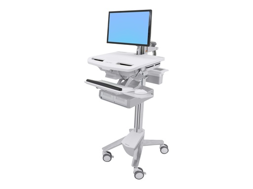 [SV43-12A0-0] Ergotron StyleView Cart with LCD Arm, 2 Drawers - Wagen für LCD-Display/Tastatur/Maus/CPU/Notebook/Barcodescanner - Kunststoff, Aluminium, verzinker Stahl