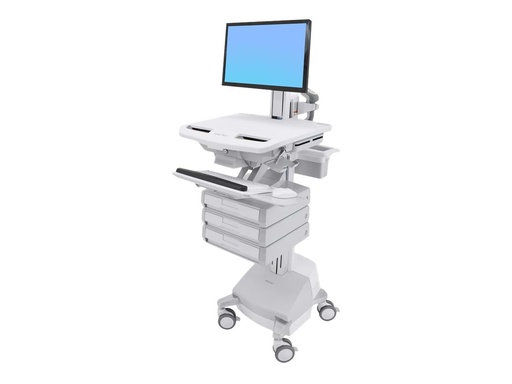 [SV44-1331-2] Ergotron Cart with LCD Pivot, SLA Powered, 3 Drawers - Wagen - für LCD-Display / PC-Ausrüstung - verriegelbar - medizinisch - Aluminium, verzinker Stahl, hochwertiger Kunststoff - Bildschirmgröße: bis zu 61 cm (bis zu 24 Zoll)