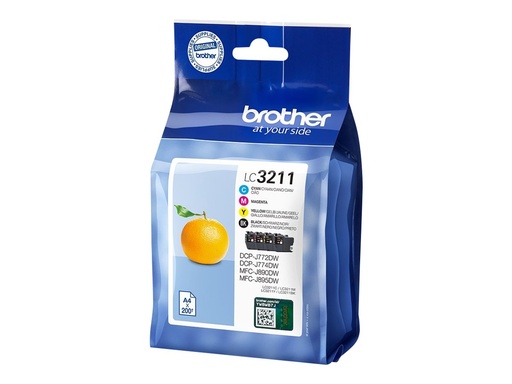 [LC3211VAL] Brother LC3211 Value Pack - 4er-Pack - Schwarz, Gelb, Cyan, Magenta