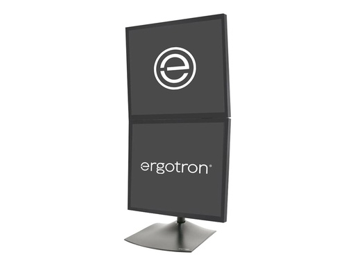 [33-091-200] Ergotron DS100 - Befestigungskit (28" Stange, Basis, 2 Drehgelenke, 2 VESA-Adapter) - schmal - für 2 LCD-Displays - Stahl, Aluminium - Schwarz - Bildschirmgröße: bis zu 68,6 cm (bis zu 27 Zoll)