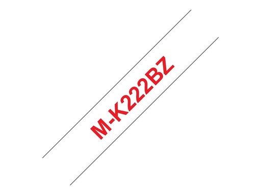 [MK222BZ] Brother M-K222BZ - Kunststoff - Rot auf Weiß - Rolle (0,9 cm x 8 m)