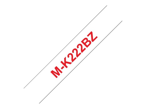 [MK222BZ] Brother M-K222BZ - Kunststoff - Rot auf Weiß - Rolle (0,9 cm x 8 m)