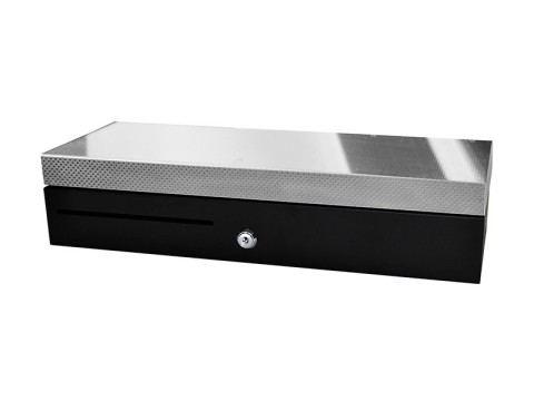 [ECD460-B-BLK-SS] APG Flip Lid Cash Drawer SS Front