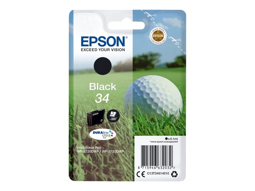 [C13T34614020] Epson 34 - 6.1 ml - Schwarz - original - Blister