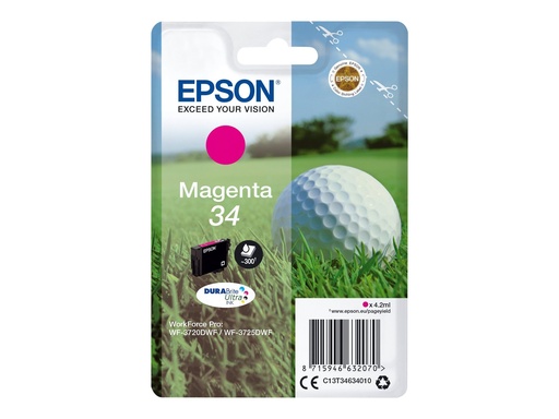 [C13T34634020] Epson 34 - 4.2 ml - Magenta - Original - Tintenpatrone