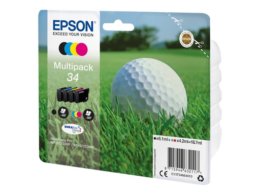[C13T34664010] Epson 34 - 4er-Pack - Schwarz, Gelb, Cyan, Magenta