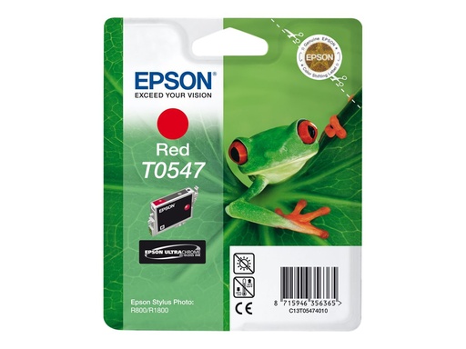 [C13T05474010] Epson T0547 - 13 ml - Rot - original - Blisterverpackung