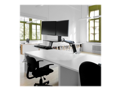 [24-392-026] Ergotron WorkFit-A Dual Workstation With Suspended Keyboard