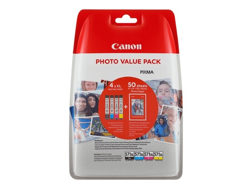 [0332C005] Canon CLI-571 XL C/M/Y/BK Photo Value Pack -