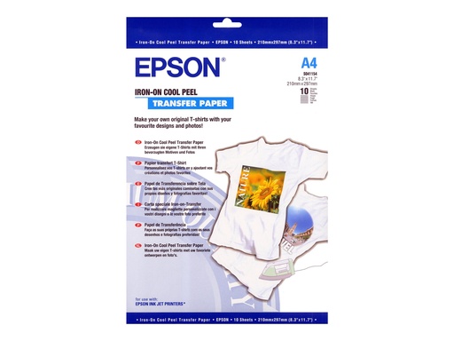 [C13S041154] Epson Cool Peel T-Shirt - A4 (210 x 297 mm) 10 Stck. Transferpapier zum Aufbügeln