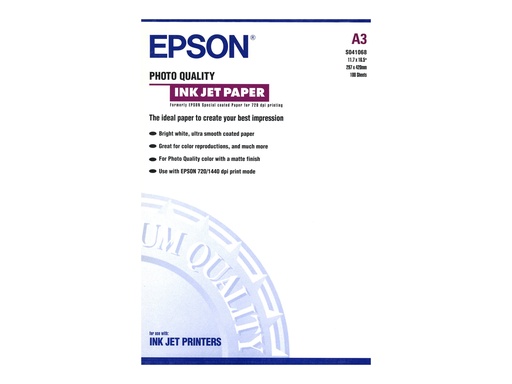 [C13S041068] Epson Photo Quality Ink Jet Paper - Matt - beschichtet - A3 (297 x 420 mm)