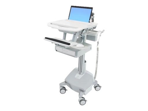 [SV44-1112-C] Ergotron Wagen (nur Laden) - offene Architektur - für Notebook / PC-Ausrüstung - verriegelbar - medizinisch - Kunststoff, Aluminium, verzinker Stahl - Grau, weiß, Polished Aluminum - Bildschirmgröße: bis zu 43,9 cm (bis zu 17,3")