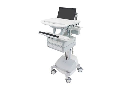[SV44-1111-C] Ergotron Wagen (nur Laden) - offene Architektur - für Notebook / PC-Ausrüstung - verriegelbar - medizinisch - Kunststoff, Aluminium, verzinker Stahl - Bildschirmgröße: bis zu 43,9 cm (bis zu 17,3")