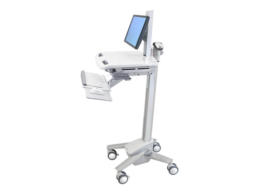 [SV40-6300-0] Ergotron sv40 - Wagen - Konstante Krafttechnologie - für LCD-Display / PC-Ausrüstung - mit LCD-Drehpunkt - verriegelbar - medizinisch - Aluminium, verzinker Stahl, hochwertiger Kunststoff - Grau, weiß, Polished Aluminum - Bildschirmgröße: bis zu 61 cm (bis zu 24 Zoll)
