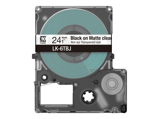 [C53S672067] Epson LabelWorks LK-6TBJ - Schwarz auf mattem Klar - Rolle (2,4 cm x 8 m)