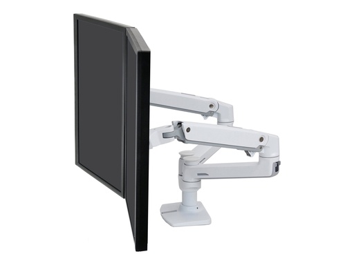 [45-491-216] Ergotron LX Dual Side-by-Side Arm - Befestigungskit (Spannbefestigung für Tisch, Stange, 2 Gelenkarme, 2 Erweiterungsklammern, T-Halterung, Basis)