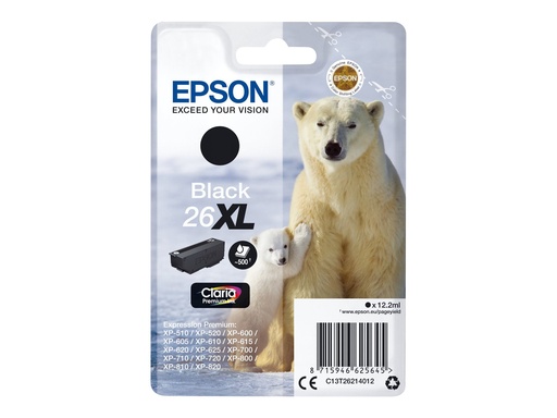 [C13T26214012] Epson 26XL - 12.2 ml - XL - Schwarz - original