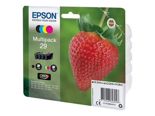 [C13T29864012] Epson 29 Multipack - 4er-Pack - Schwarz, Gelb, Cyan, Magenta