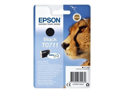[C13T07114012] Epson T0711 - 7 ml - Schwarz - original - Tintenpatrone