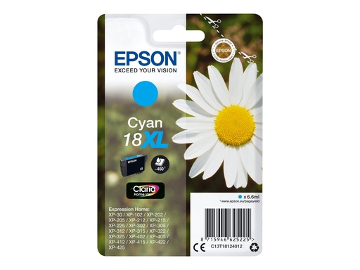 [C13T18124012] Epson 18XL - 6.6 ml - XL - Cyan - original