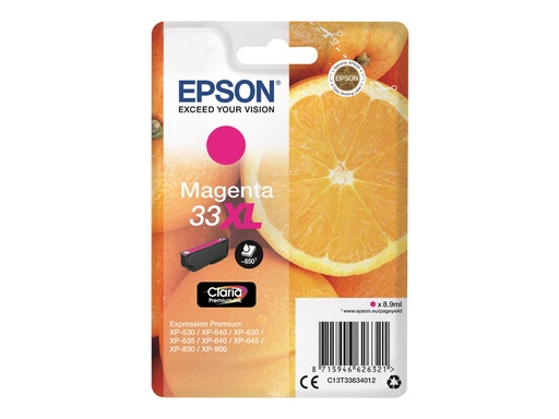 [C13T33634012] Epson 33XL - 8.9 ml - XL - Magenta - original