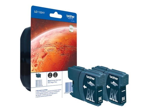 [LC1100HYBKBP2DR] Brother LC1100HYBKBP2 - Mit hoher Kapazität - Schwarz
