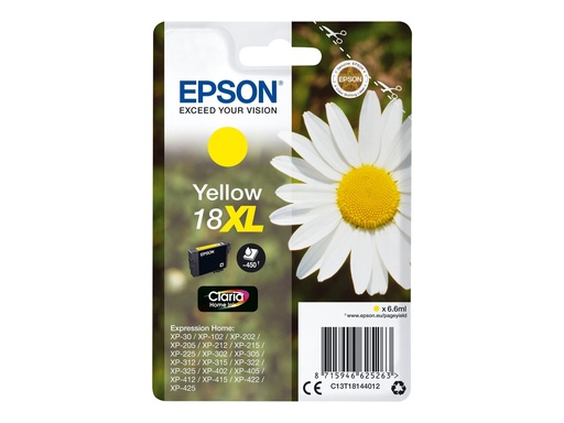 [C13T18144012] Epson 18XL - 6.6 ml - XL - Gelb - original