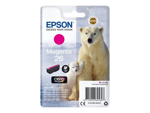 [C13T26134012] Epson 26 - 4.5 ml - Magenta - Original - Tintenpatrone
