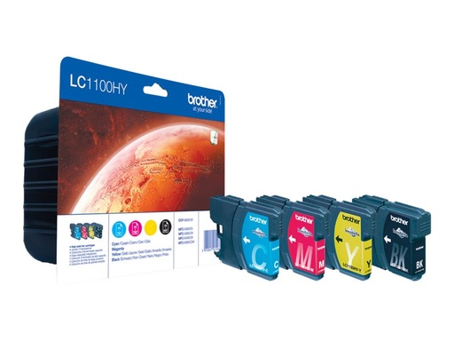 [LC1100HYVALBP] Brother ink Cartridge LC1100HY Value pack B c m y Blister