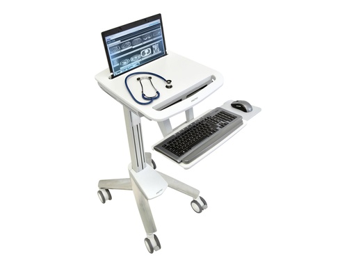 [SV41-6100-0] Ergotron SV41 - Wagen - Konstante Krafttechnologie - für Notebook / PC-Ausrüstung - verriegelbar - medizinisch - Aluminium, verzinker Stahl, hochwertiger Kunststoff - Grau, weiß, Polished Aluminum - Bildschirmgröße: bis zu 43,9 cm (bis zu 17,3")