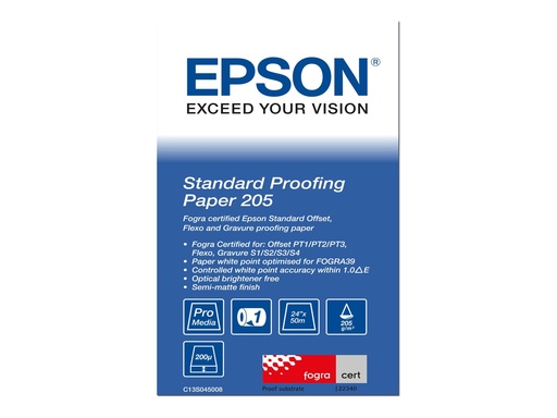 [C13S045008] Epson Proofing Paper Standard - Rolle A1 (61,0 cm x 50 m)