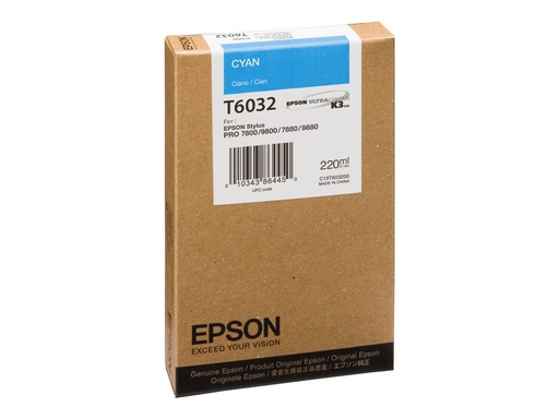 [C13T603200] Epson T6032 - 220 ml - Cyan - original - Tintenpatrone