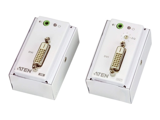 [VE607-AT-G] ATEN VanCryst VE607 DVI/Audio Cat 5 Extender with MK Wall Plate, Transmitter & Receiver