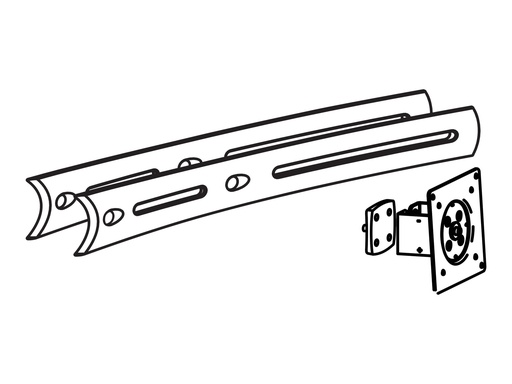 [97-447-200] Ergotron DS100 Crossbar Extender, Long - Montagekomponente (Erweiterung für Querstrebe, mittlere Halterung)