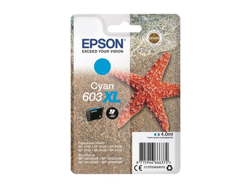 [C13T03A24020] Epson 603XL - 4 ml - XL - Cyan - original - Blister mit RF- / akustischem Alarmsignal