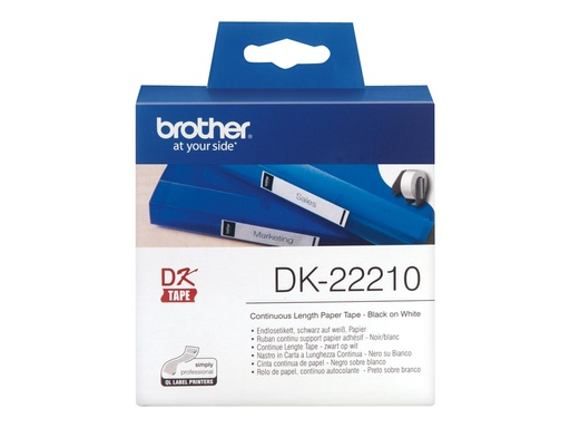 [DK22210] Brother DK-22210 - Schwarz auf Weiß - Rolle (2,9 cm x 30,5 m)