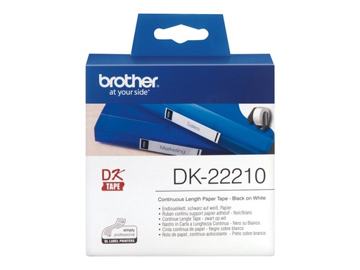 [DK22210] Brother DK-22210 - Schwarz auf Weiß - Rolle (2,9 cm x 30,5 m)