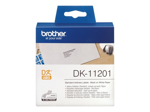 [DK11201] Brother DK-11201 - Schwarz auf Weiß - 29 x 90 mm 400 Etikett(en) (1 Rolle(n)