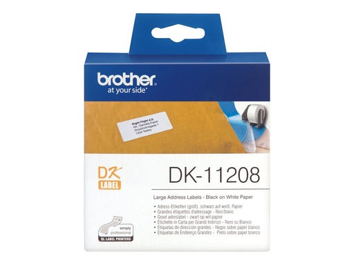 [DK11208] Brother DK-11208 - Schwarz auf Weiß - 400 Adressetiketten