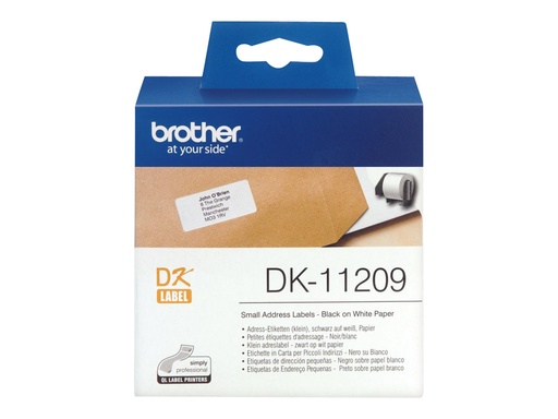 [DK11209] Brother DK-11209 - Schwarz auf Weiß - 800 Adressetiketten