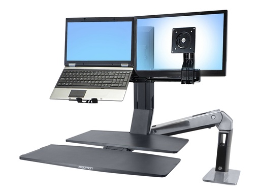[97-617] Ergotron WorkFit - Montagekomponente (Konverter-Kit) - für 2 LCD-Displays / Notebook - Schwarz - Bildschirmgröße: bis zu 61 cm (bis zu 24 Zoll)