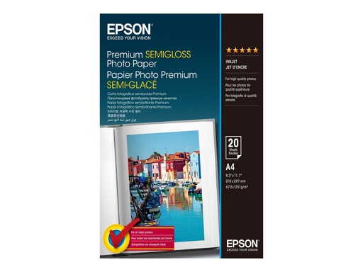 [C13S041332] Epson Premium Semigloss Photo Paper - Halbglänzend - A4 (210 x 297 mm)
