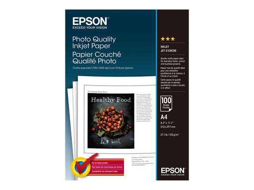 [C13S041061] Epson Photo Quality Ink Jet Paper - Matt - beschichtet - Pure White - A4 (210 x 297 mm)